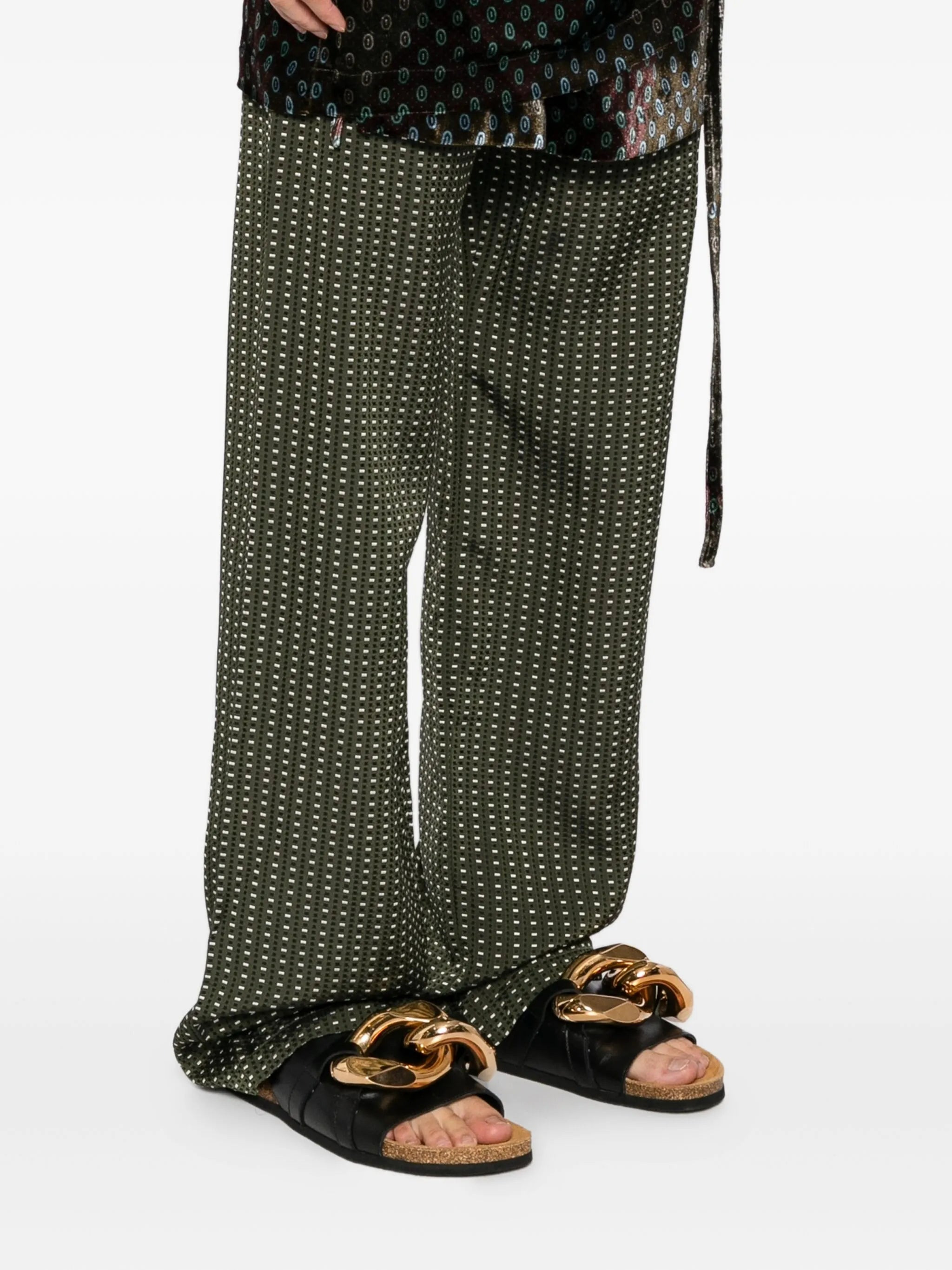 geometric-printed trousers - 3