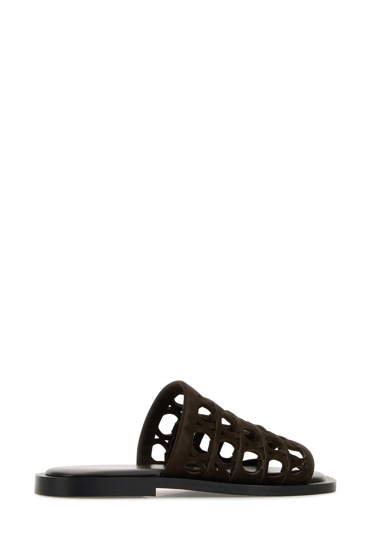 Dark brown suede Barbados slippers - 3
