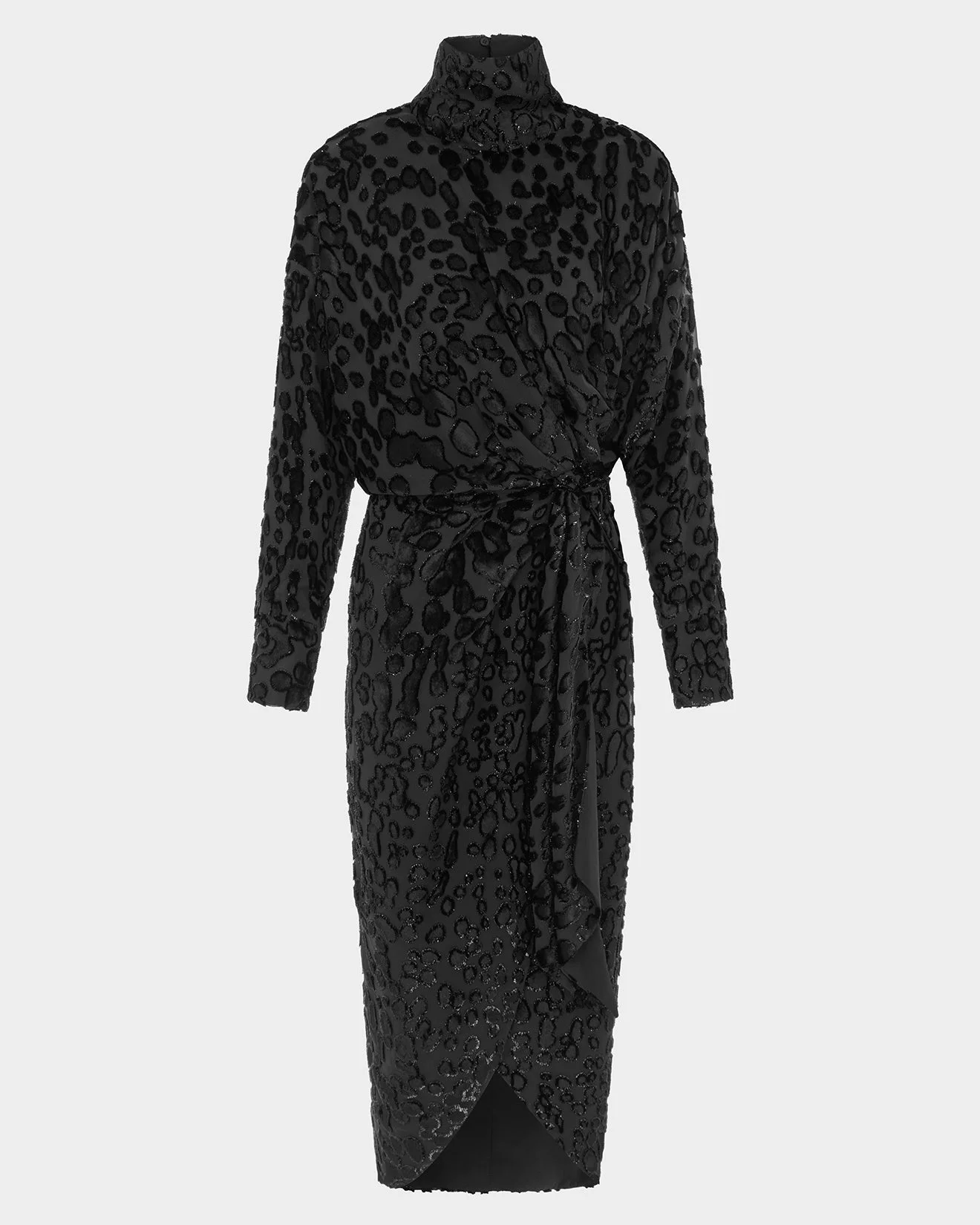 RESIA MIDI DRESS IN DEVORE - 1