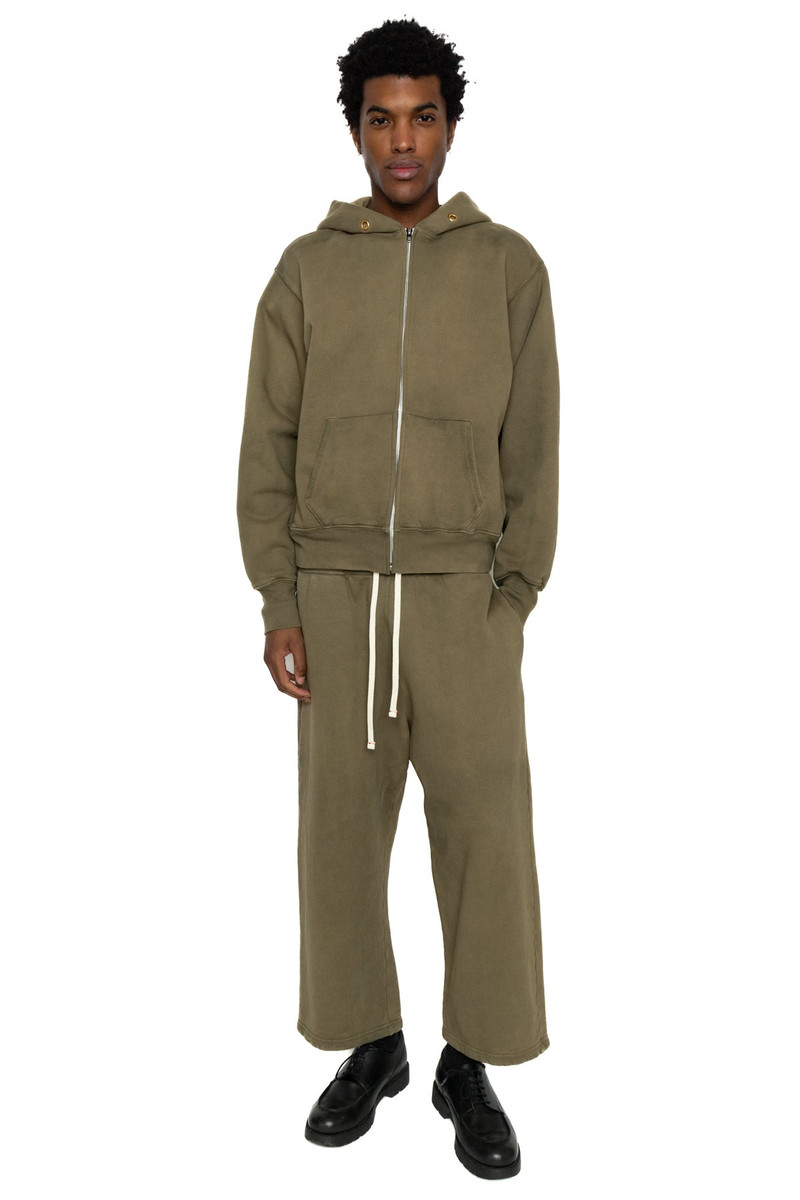 Cropped Relaxed Pant Heavyweight Fleece - Aloe Oil 2