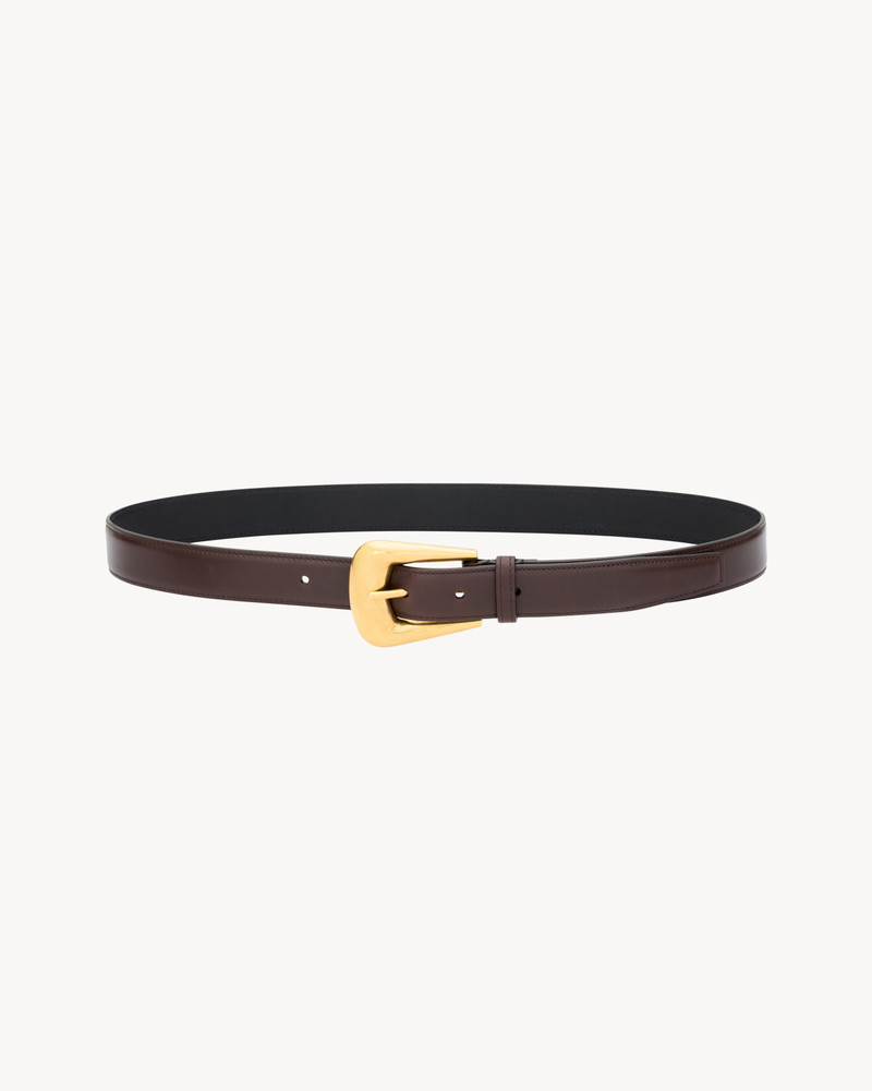 SAINT LAURENT FOLK BUCKLE BELT IN SMOOTH LEATHER outlook