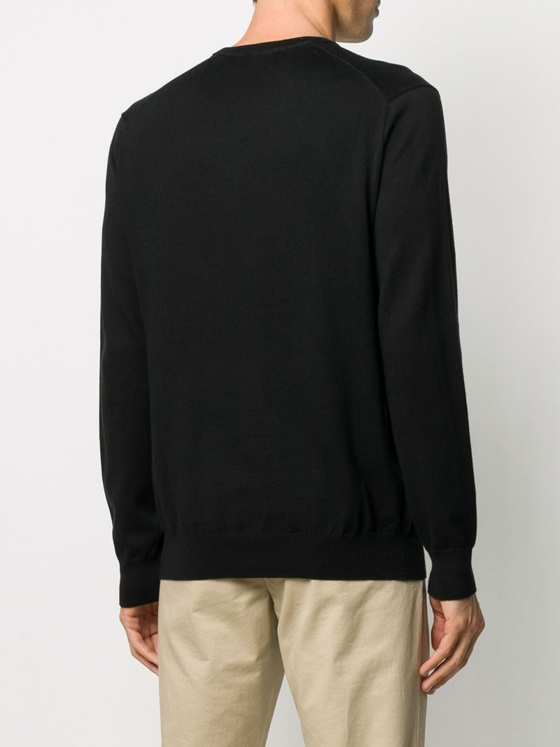 logo embroidered cotton jumper 4