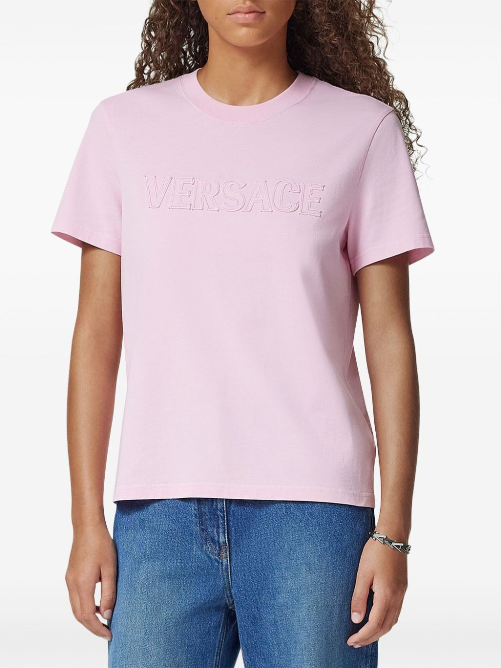 Versace Women Fringed Logo T-Shirt - 2