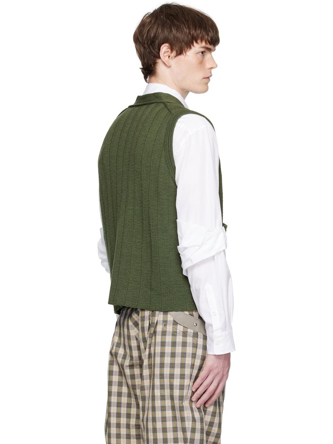 Green Fitz Knit Vest - 3