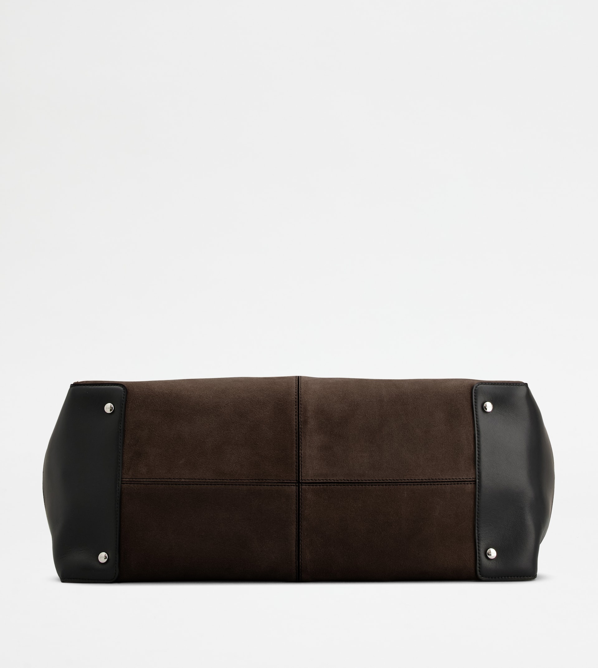 TOD'S DI BAG FOLIO IN LEATHER MAXI - BROWN, BLACK - 4