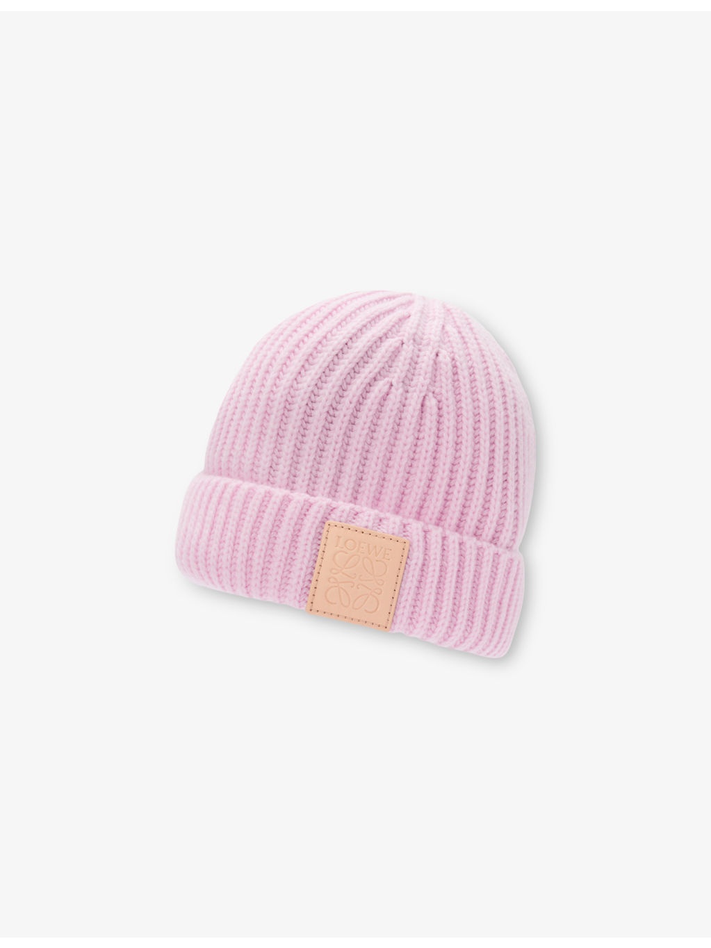 Anagram-Patch Ribbed Cashmere Hat - 3