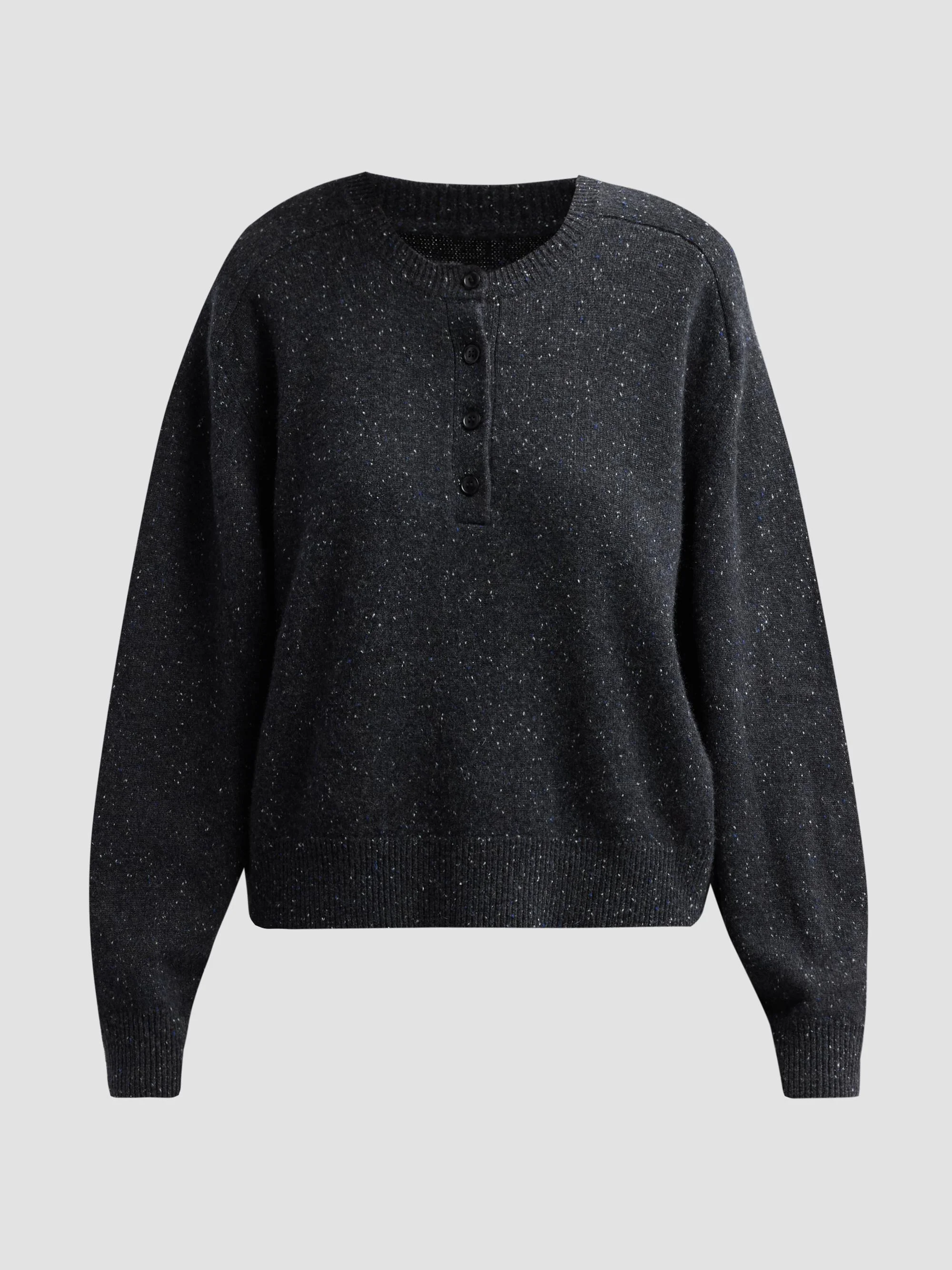 Women's Malo Saddle-Sleeve Sweater - Peppered Anthracite - 1