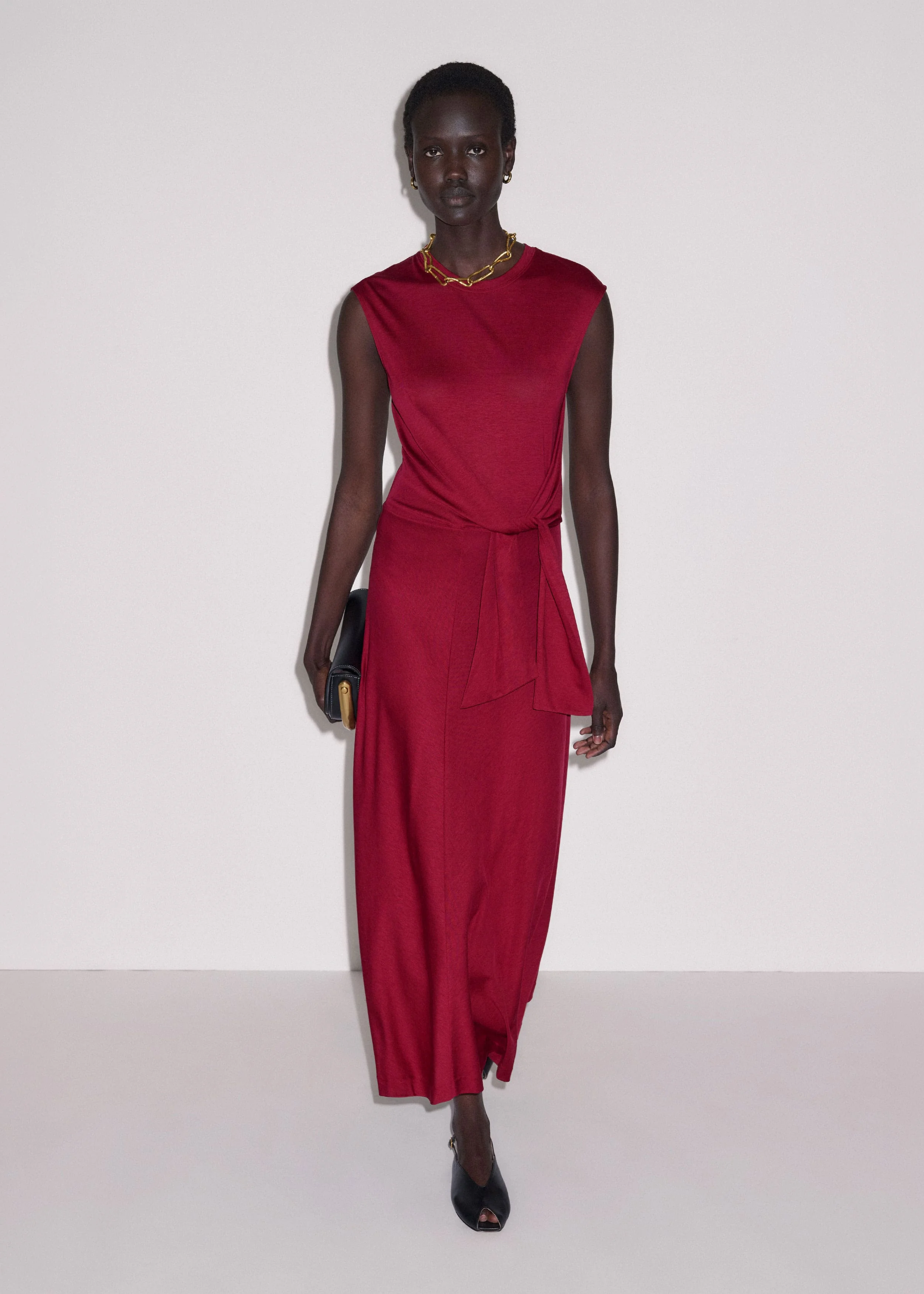 Tie Front Maxi Dress - 1