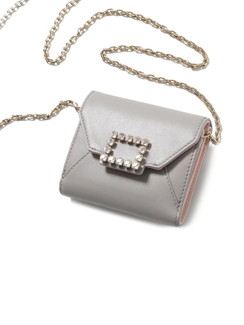 gem-embellished chain wallet 1
