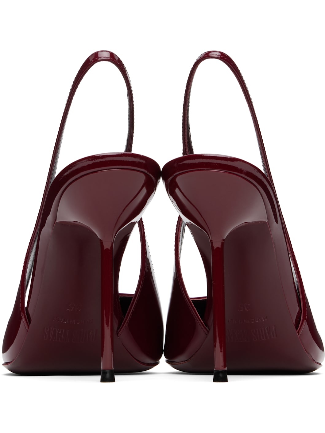 Burgundy Lidia Slingback Heels - 2