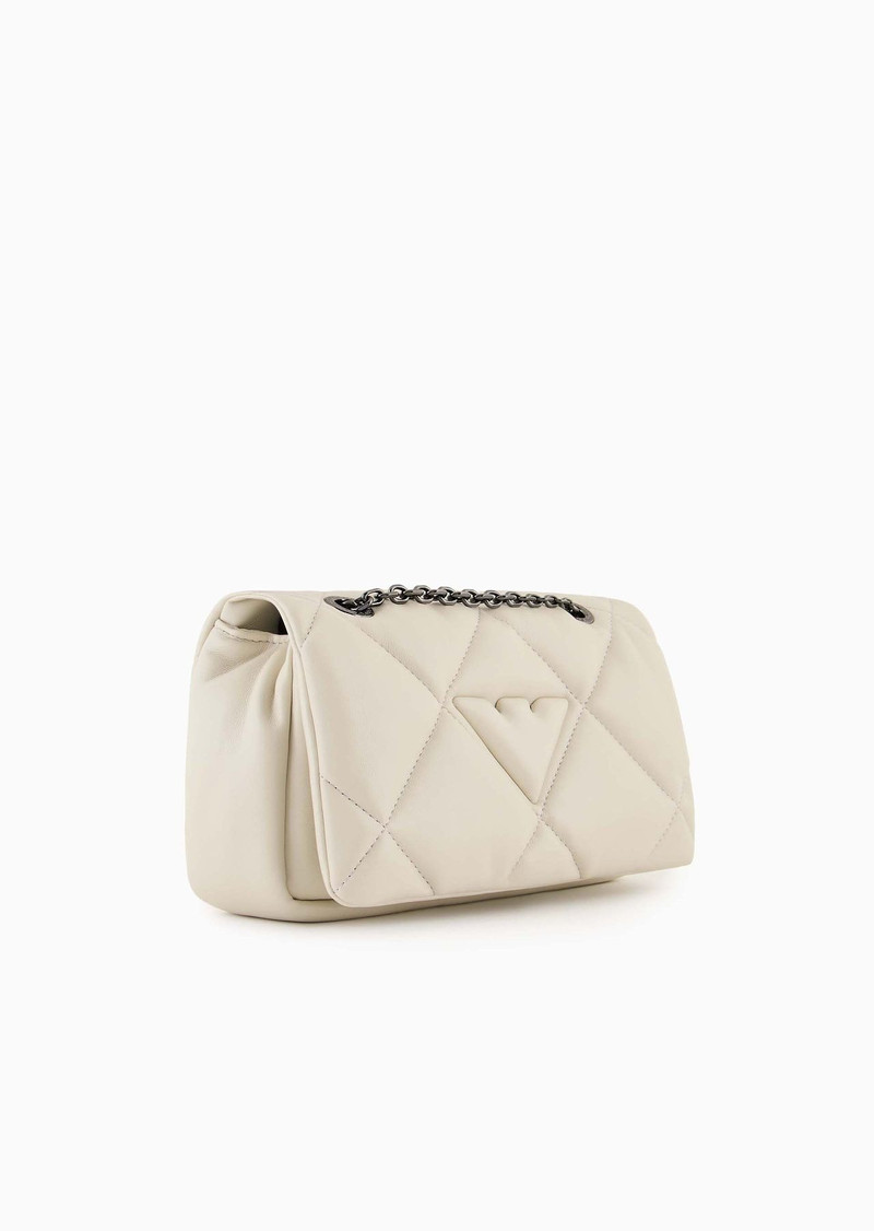 EMPORIO ARMANI Quilted nappa leather-effect mini bag with flap outlook