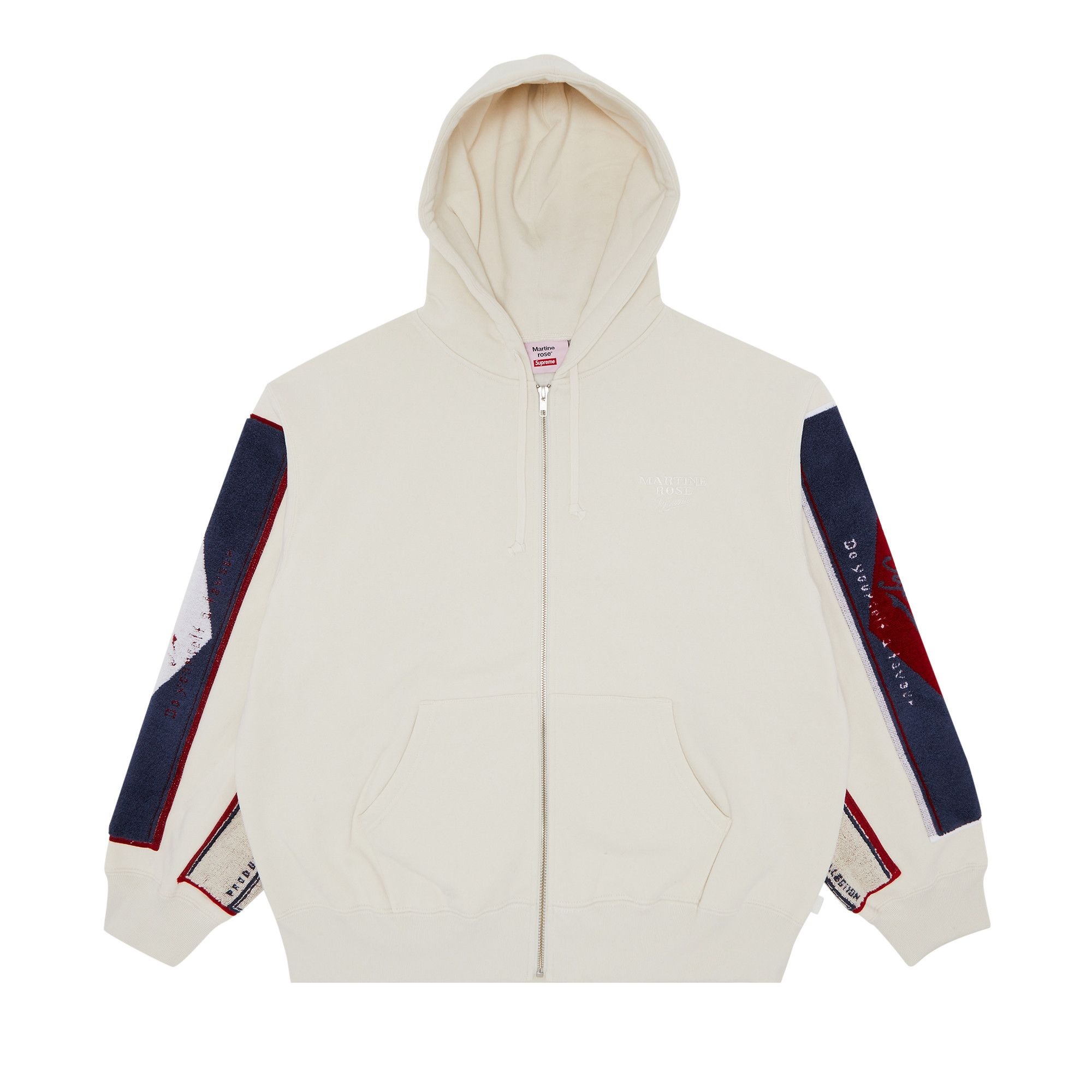 Supreme x Martine Rose Towel Zip Up Hooded Sweatshirt 'White' - 1