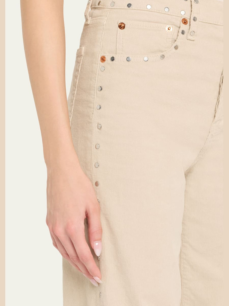 RE/DONE Studded Wide Flare Corduroy Pants outlook