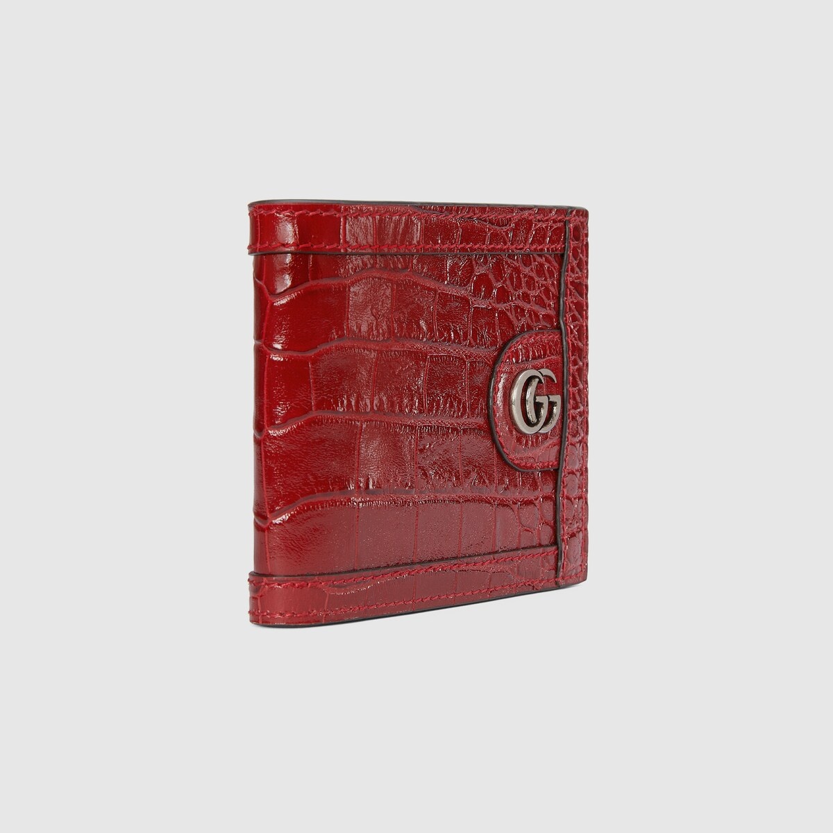 Crocodile card case wallet with Double G - 3