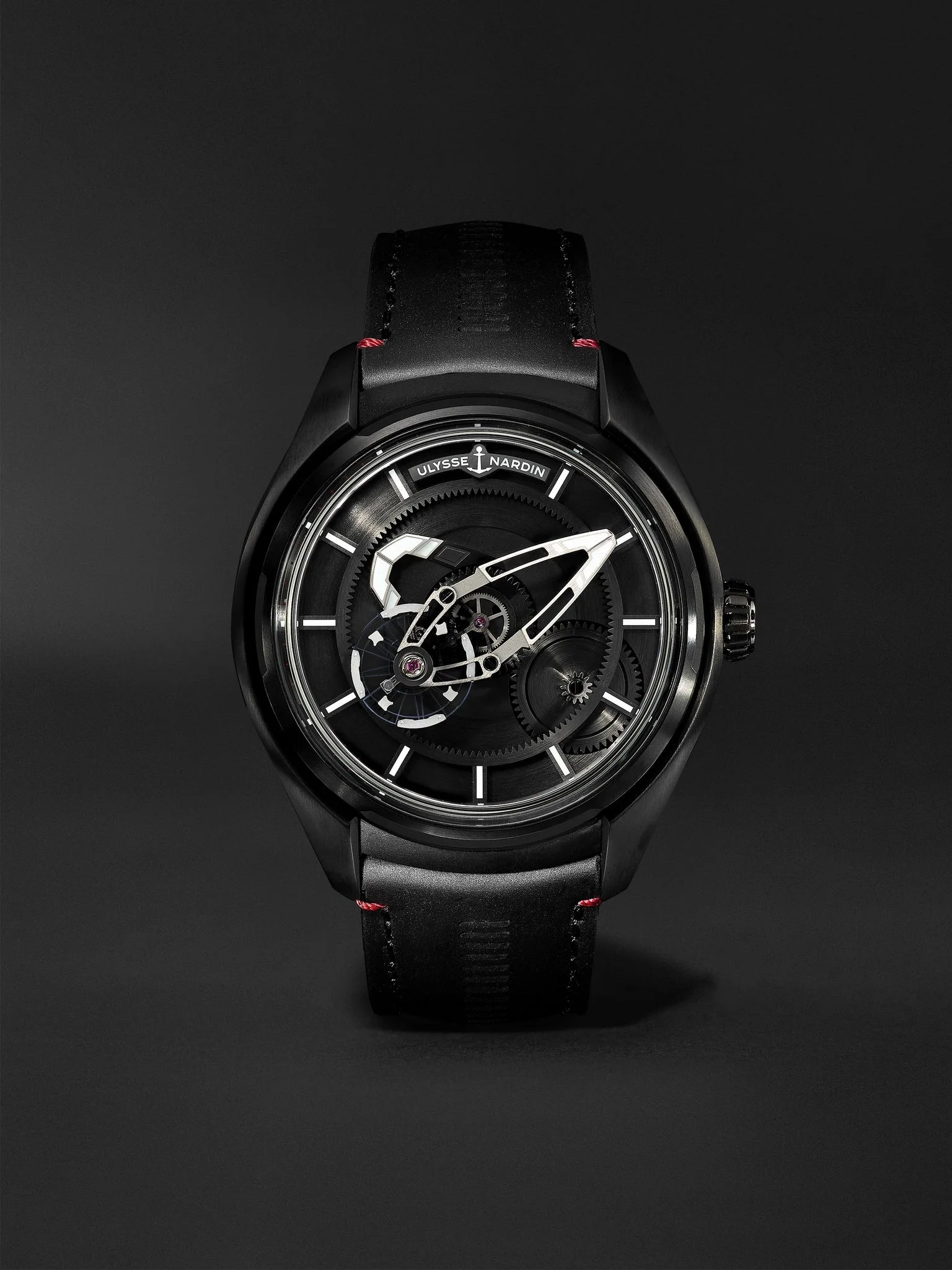Freak X Ti Automatic 43mm Titanium and Leather Watch, Ref. No. 2303-270.1 Black - 1
