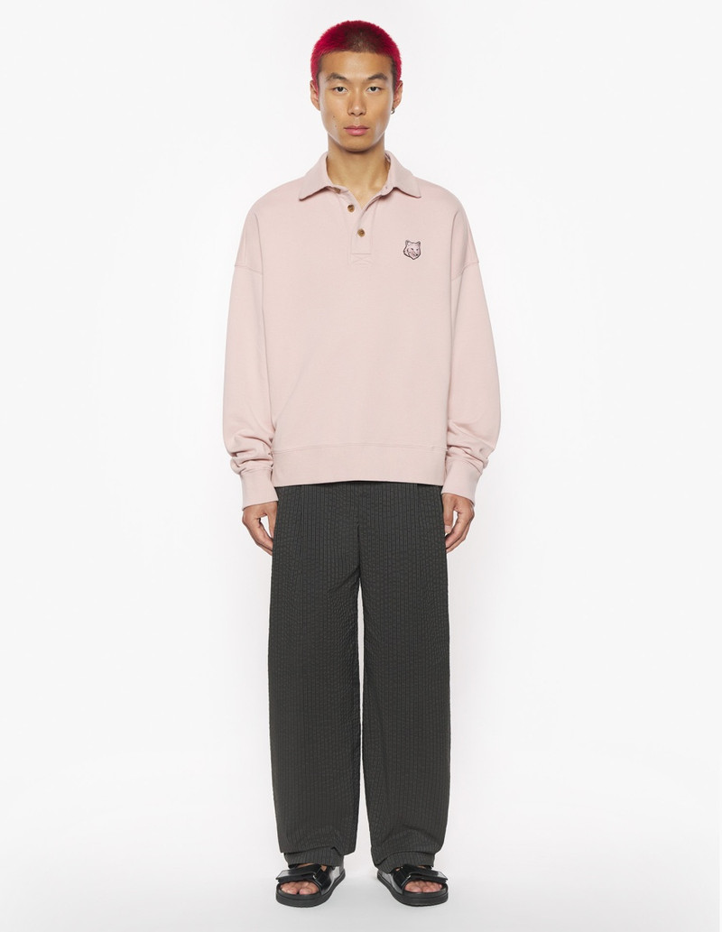Maison Kitsuné BOLD FOX HEAD FLEECE OVERSIZE POLO SWEATSHIRT outlook