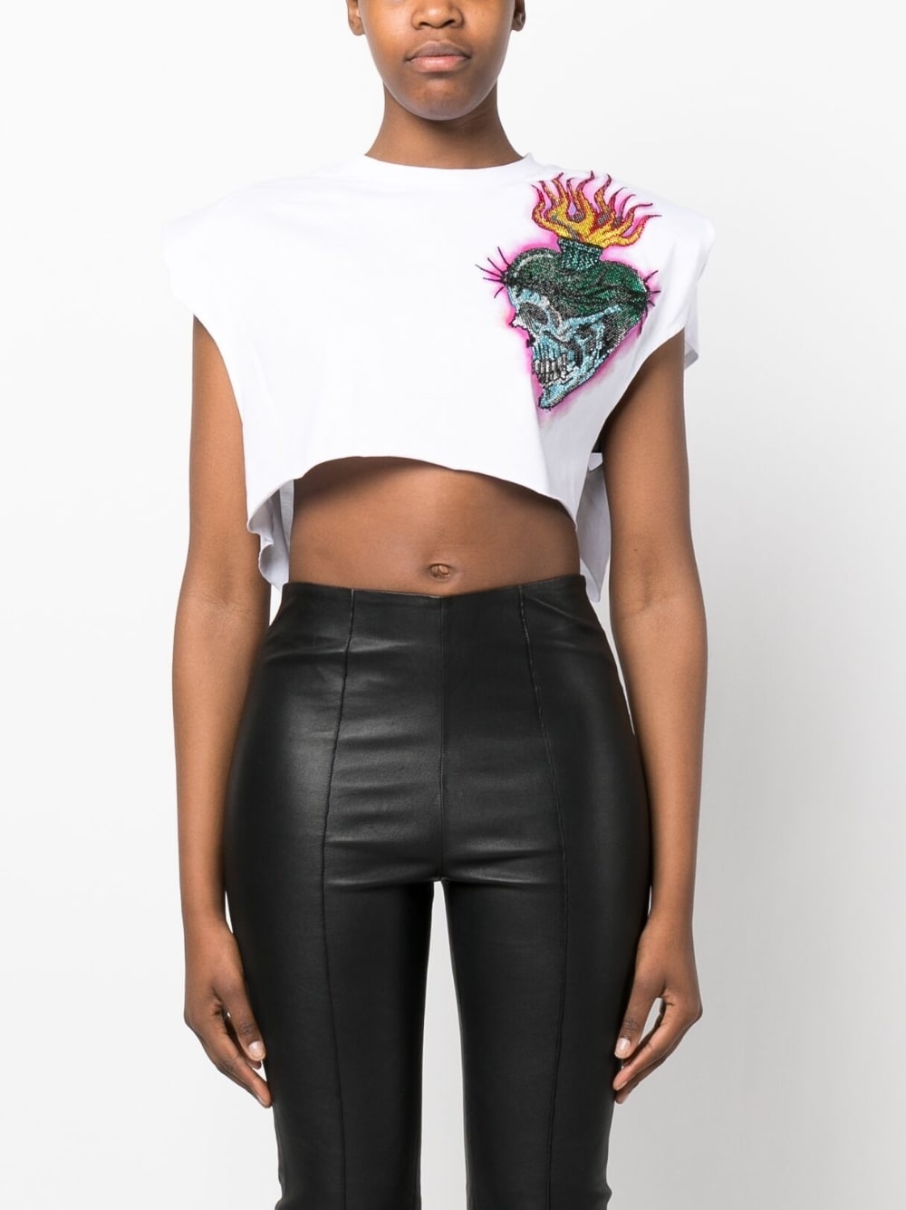 Love Tattoo cropped T-shirt - 3