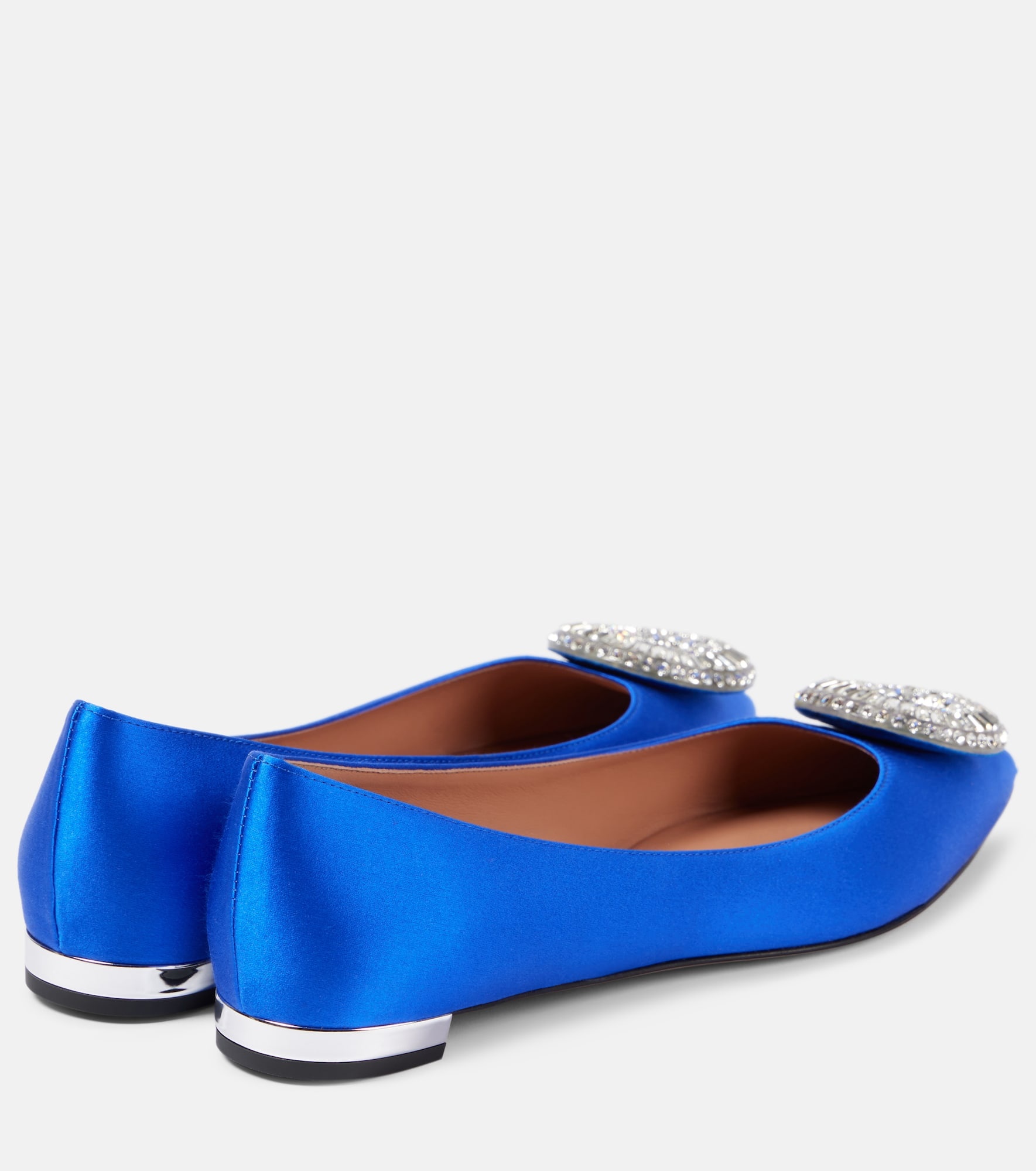 Crystal Hoop satin ballet flats - 2