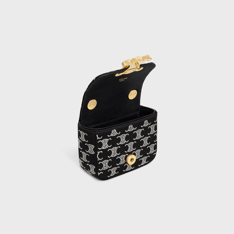 MINI CHAIN CLAUDE in SATIN WITH TRIOMPHE STRASS 4