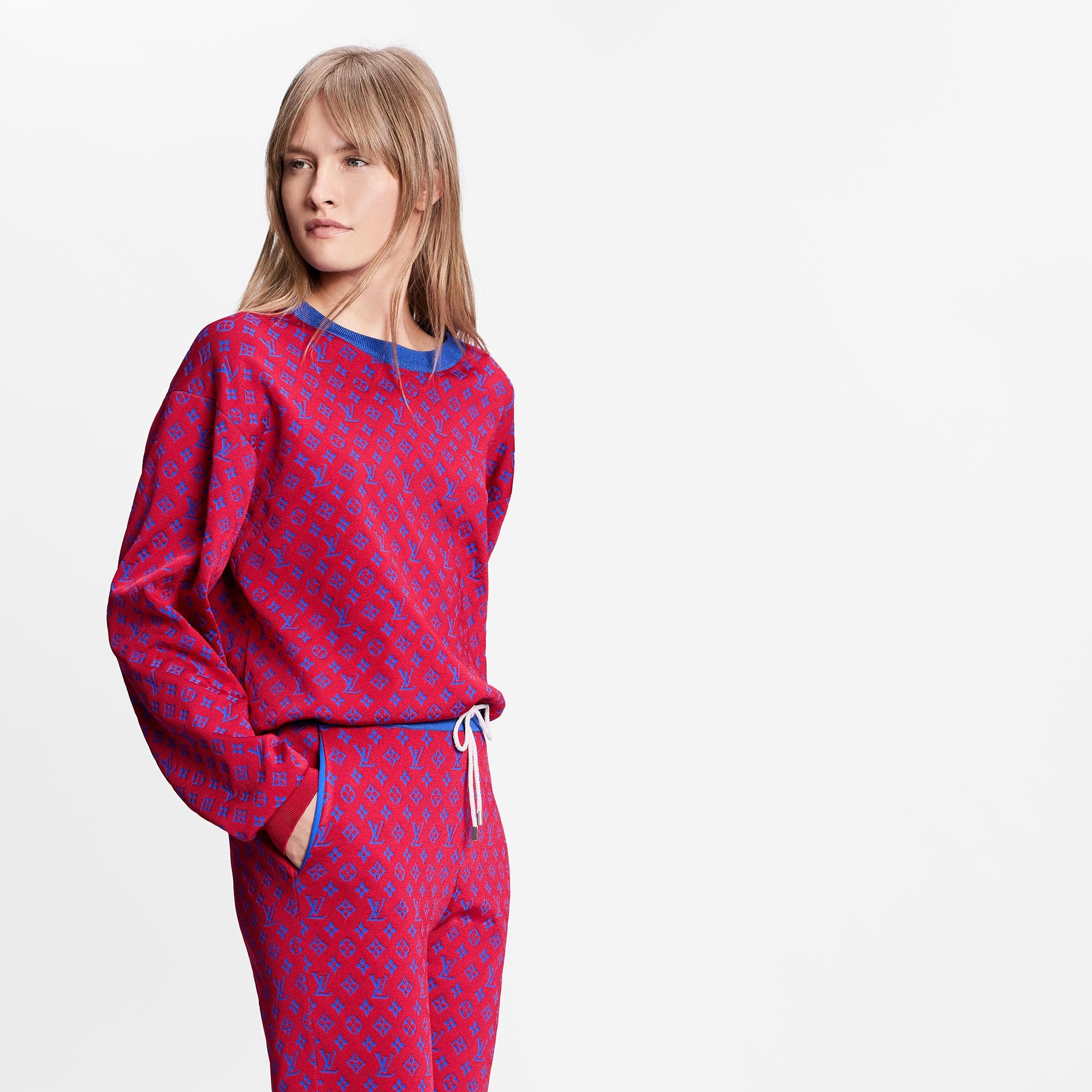 Monogram Jacquard Knit Jogging Pants - 3