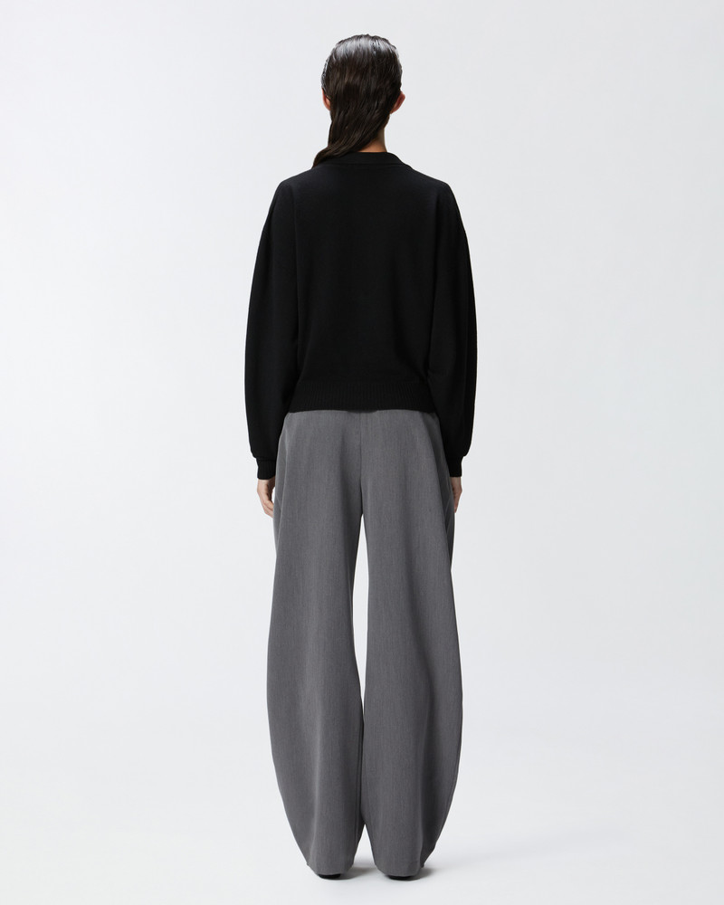 SHORT CASHMERE-BLEND SWEATER WITH COLLAR 4