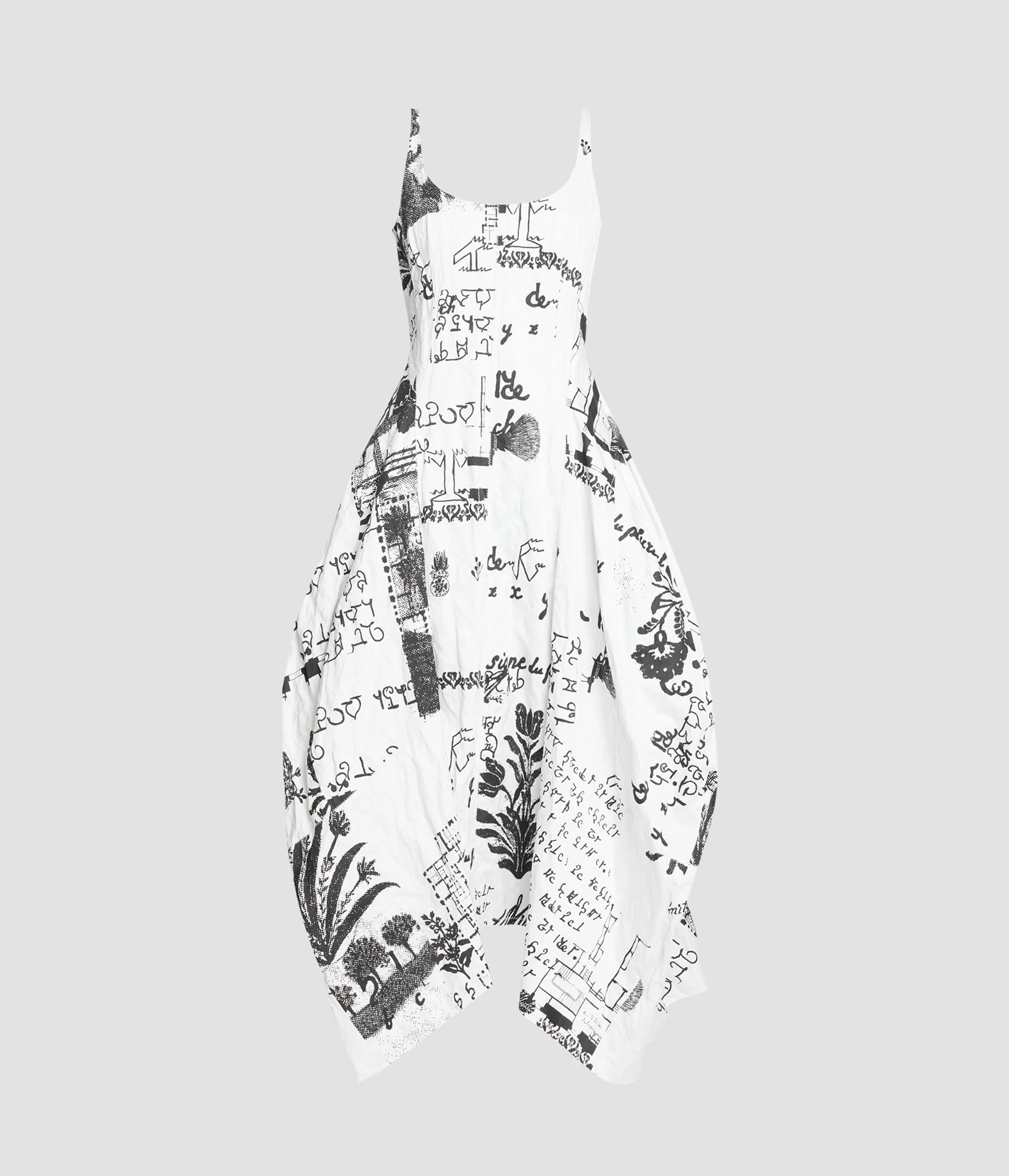 METALLISED COTTON DRAPED MIDI DRESS - 1