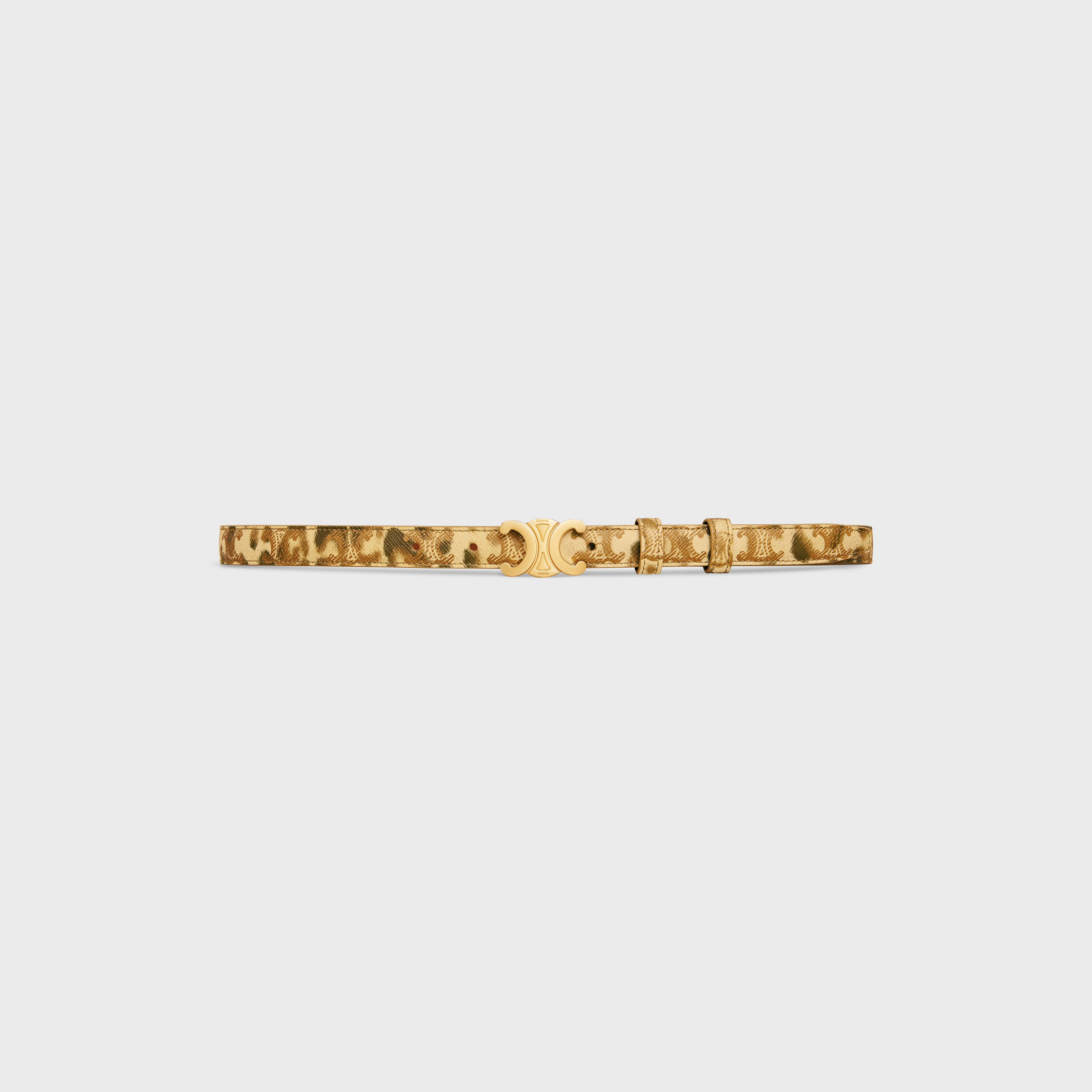 Small Triomphe Belt in TRIOMPHE CANVAS WITH LEOPARD PRINT - 1