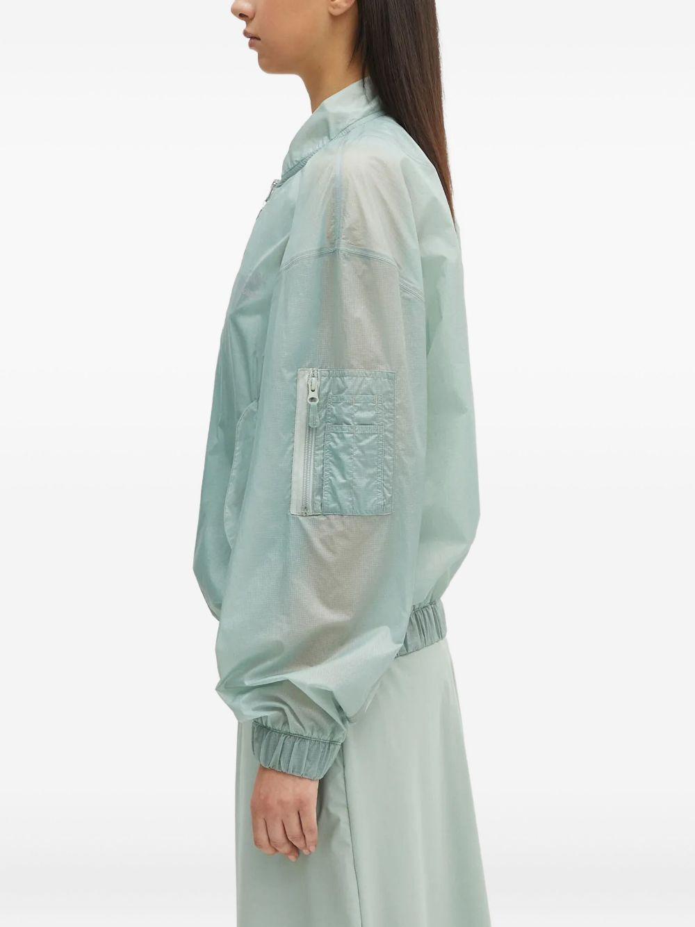 zip-fastening bomber jacket - 3