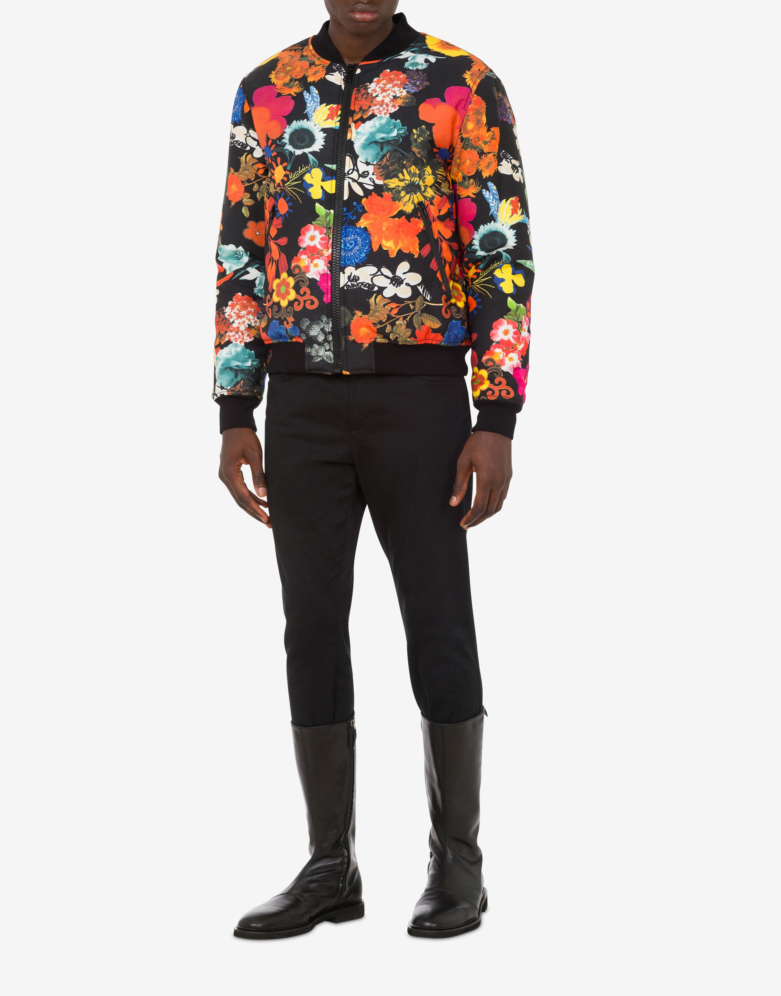 ALLOVER FLOWERS NYLON BOMBER JACKET - 2