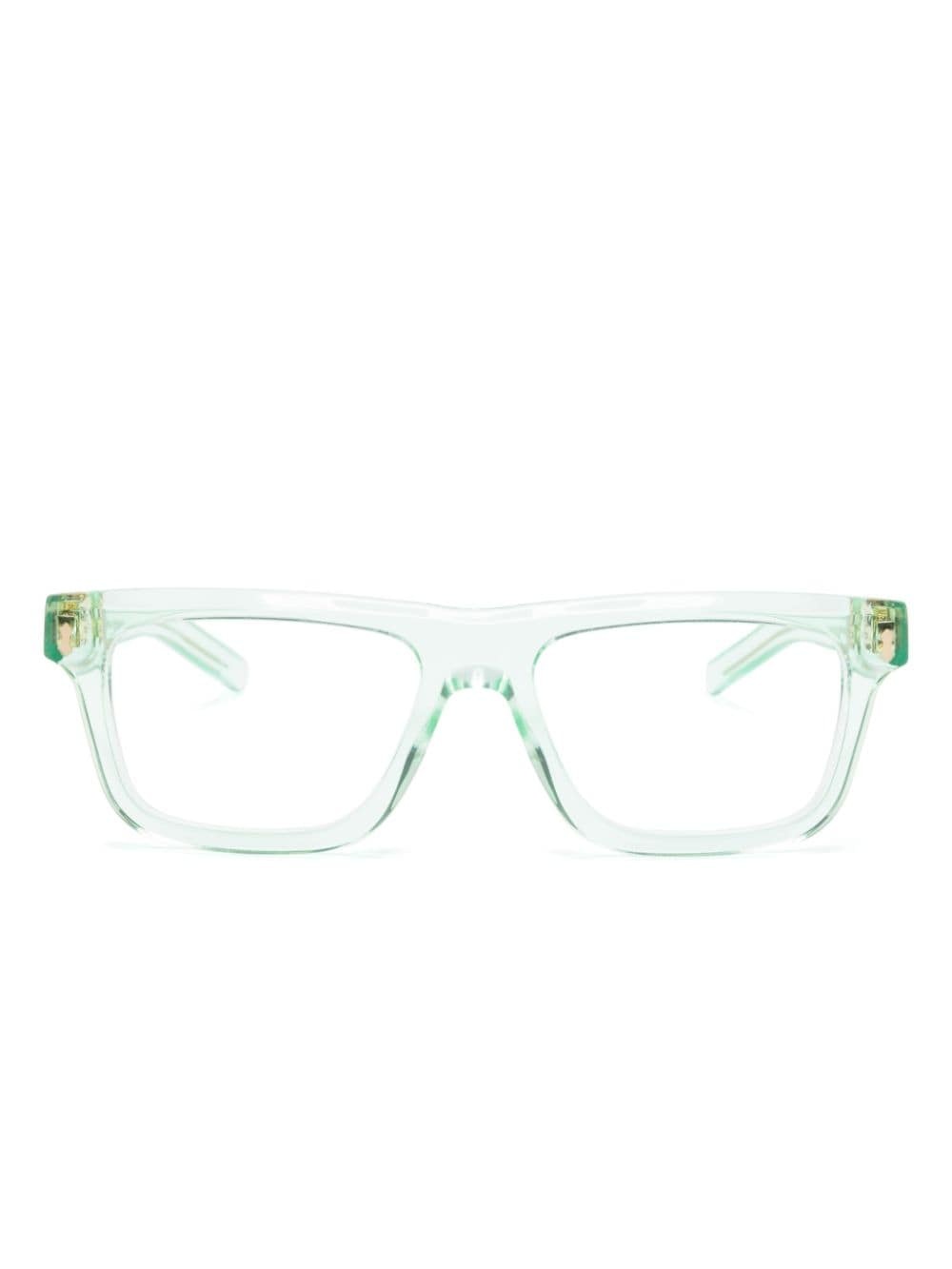 transparent square-frame glasses - 1