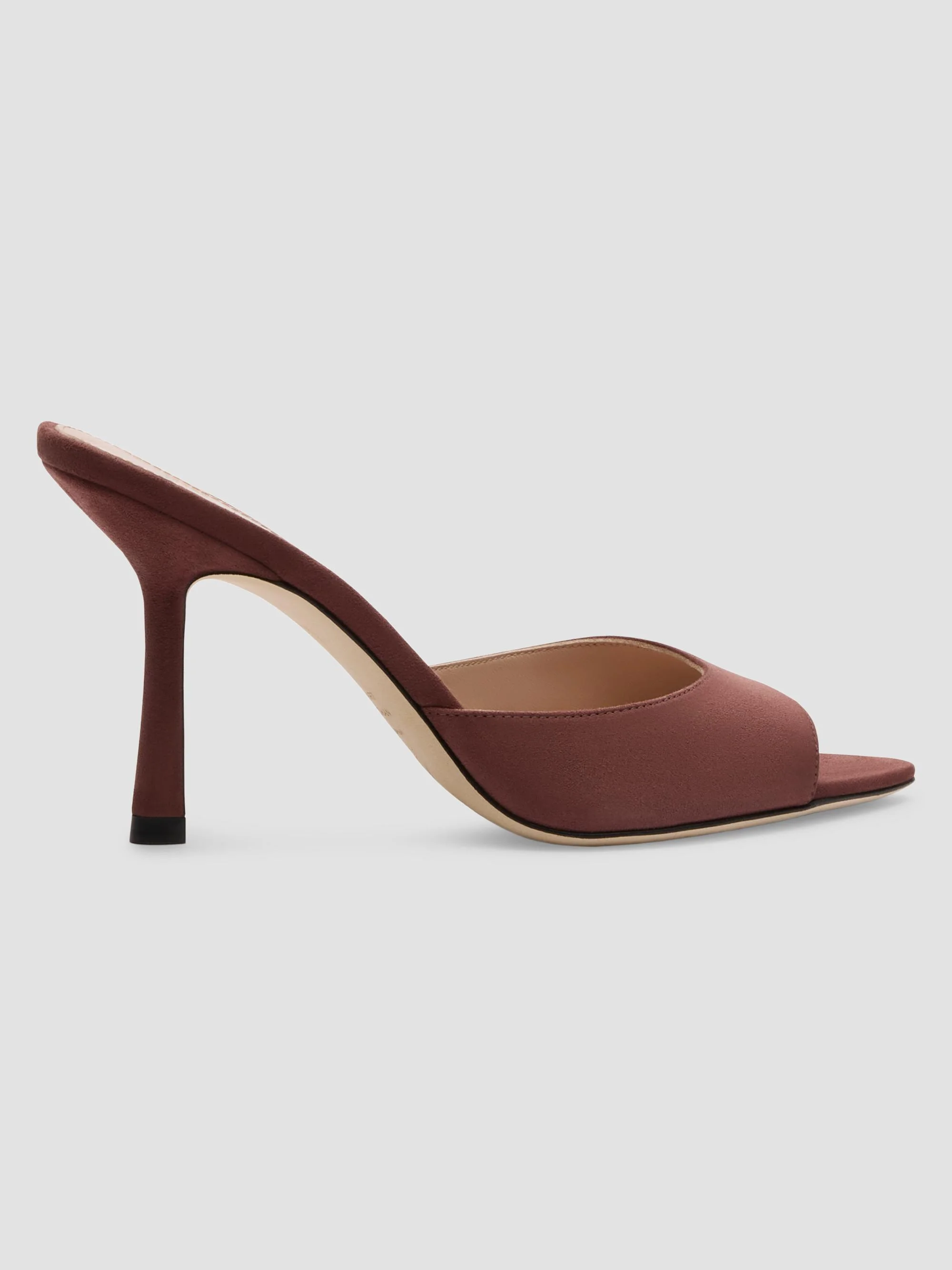 Women's Lexington 85MM Suede Stiletto Mules - Brownstone - 1