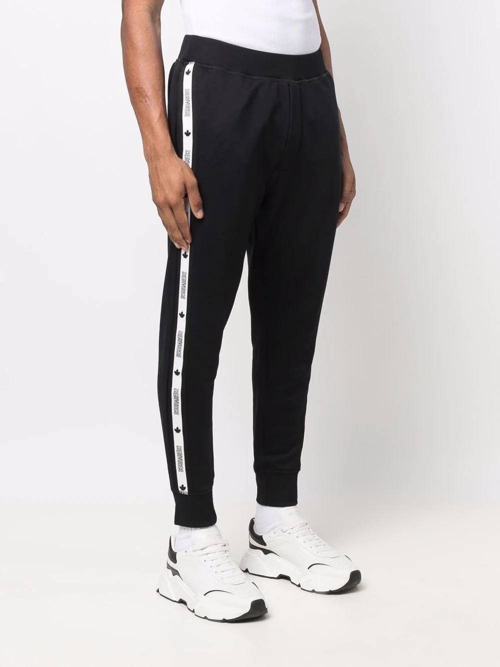 logo-tape detail track pants - 3