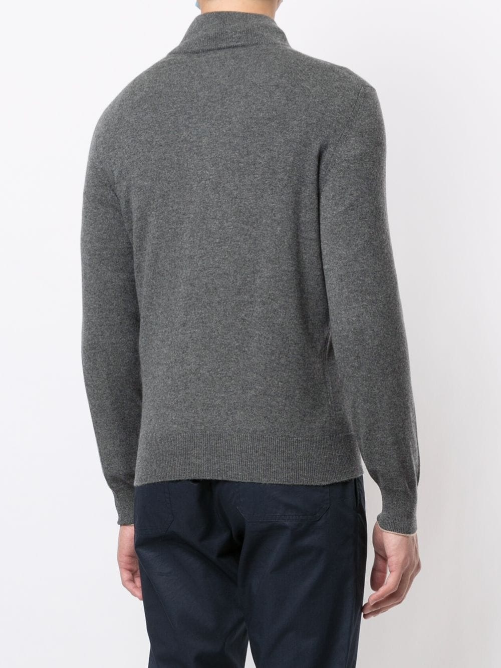 half zip mock neck jumper - 4