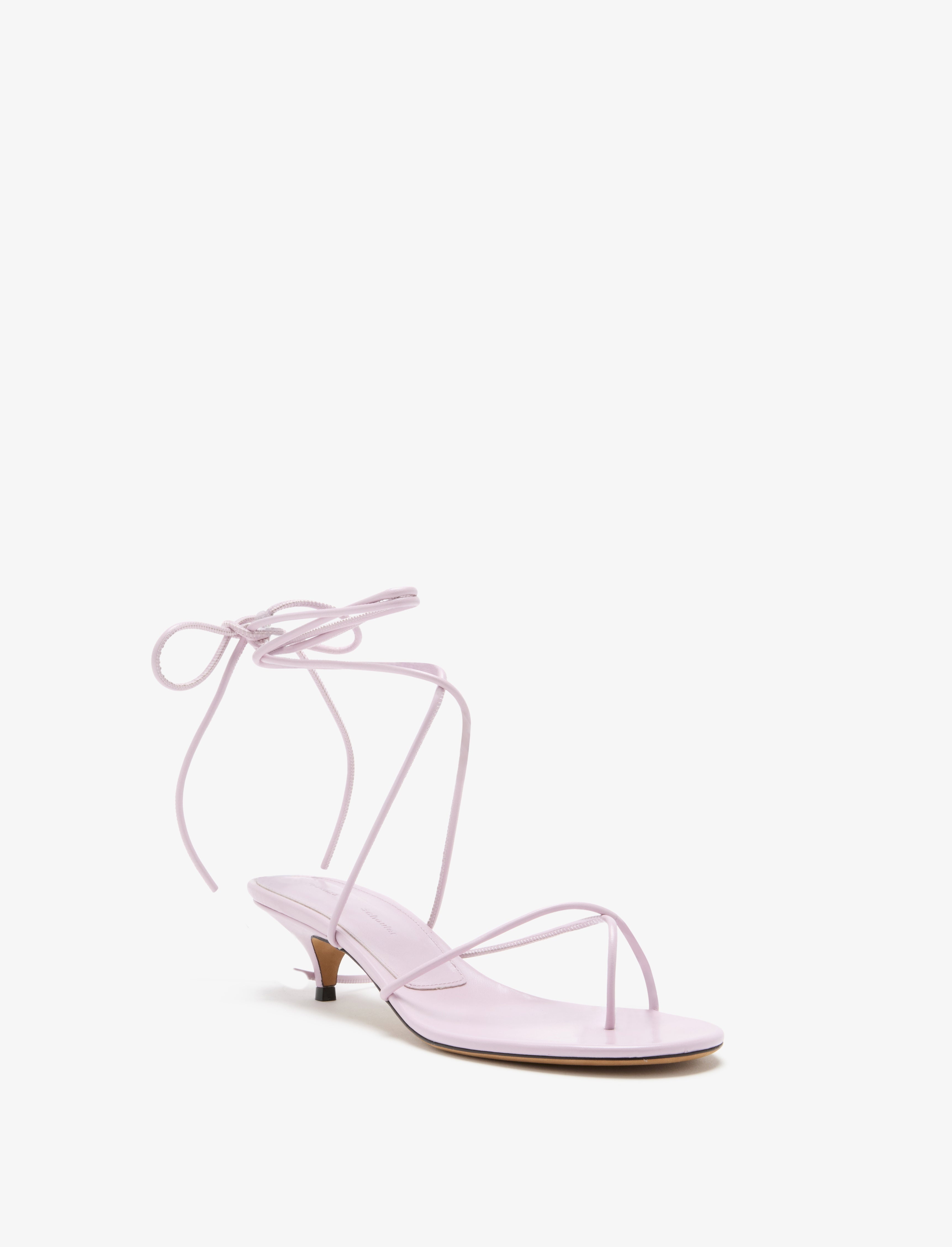 Slash Tie Sandals in Capretto Leather - 2