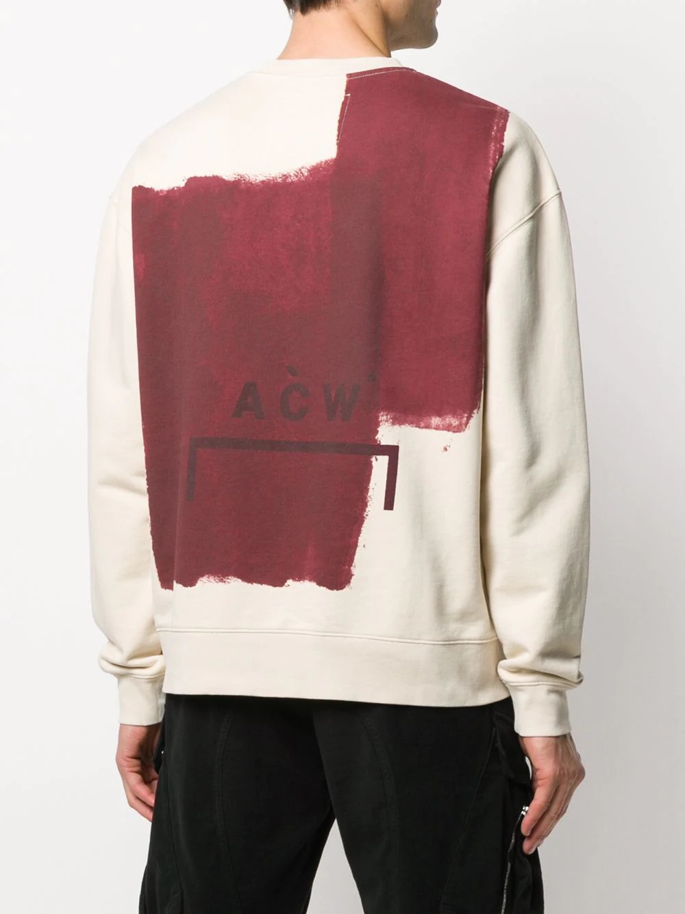 block painted-print cotton sweatshirt - 4