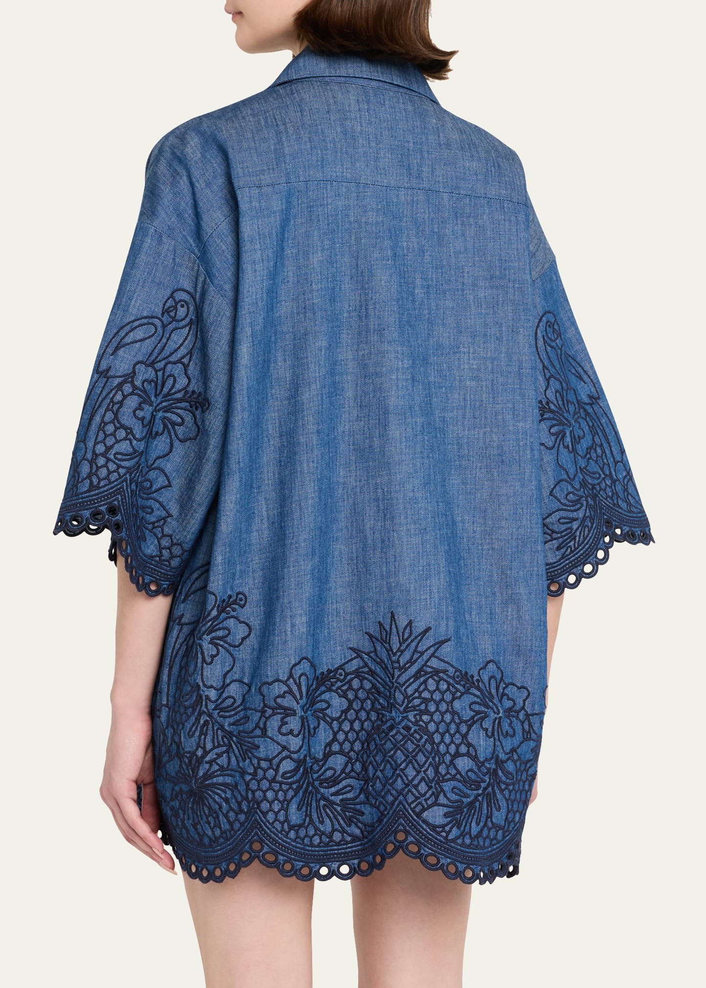 Coco Embroidered Denim Shirt - 3