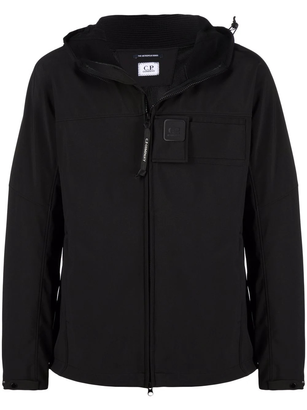 logo zipped hooded jacket - 1