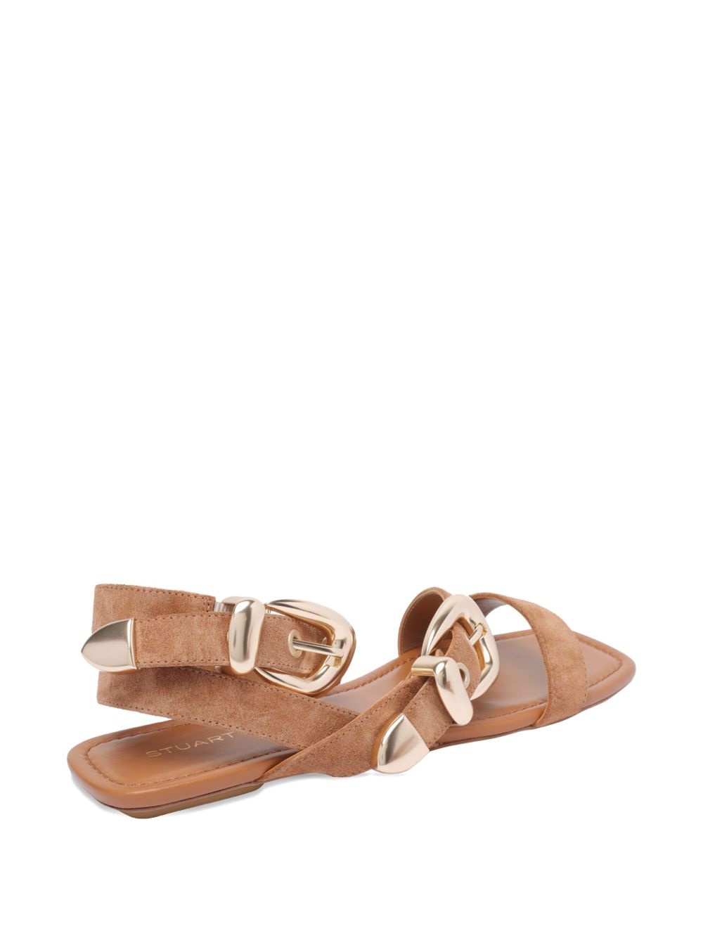 suede flat sandals - 3