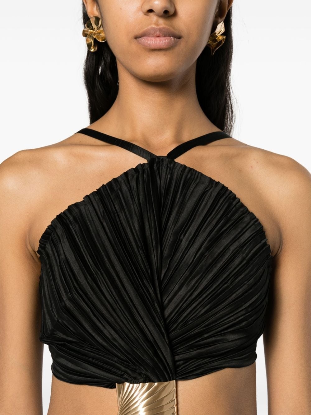 Mitra pleated gathered gown - 5