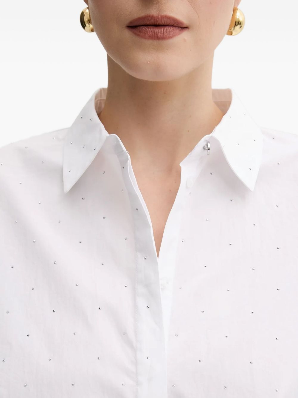 embellished cotton shirt - 4