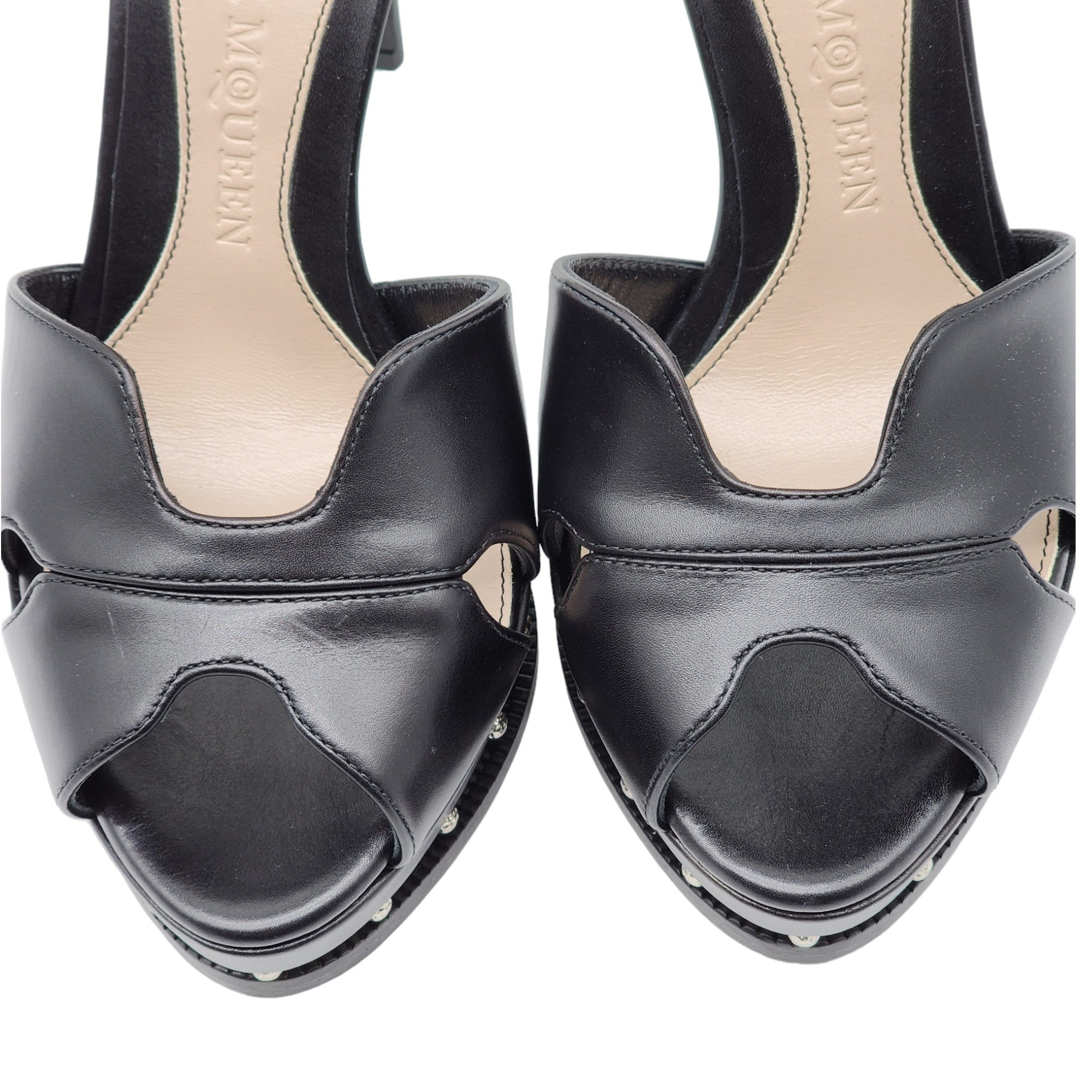 Alexander McQueen Platform Pumps - Leather - Black - 35 - 8