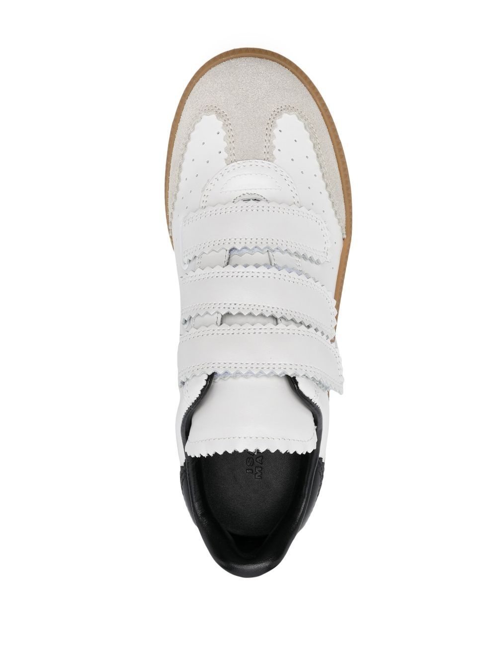 perforated touch-strap sneakers - 4