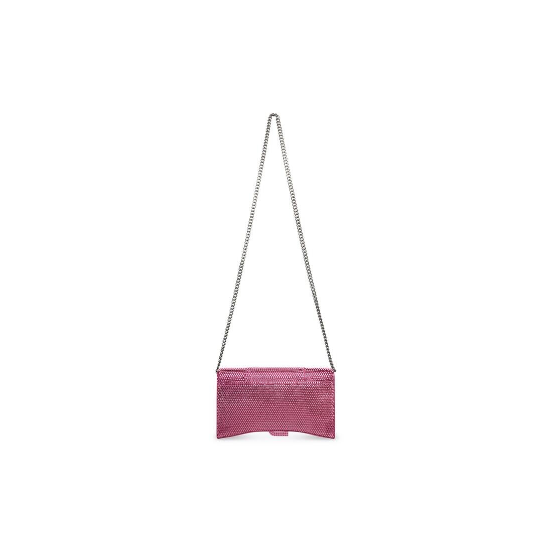 hourglass wallet with chain with rhinestones - 3