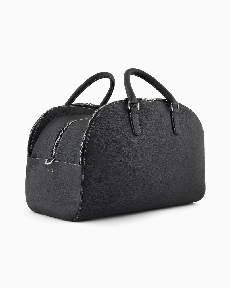 GIORGIO ARMANI PEBBLED LEATHER DUFFEL BAG outlook