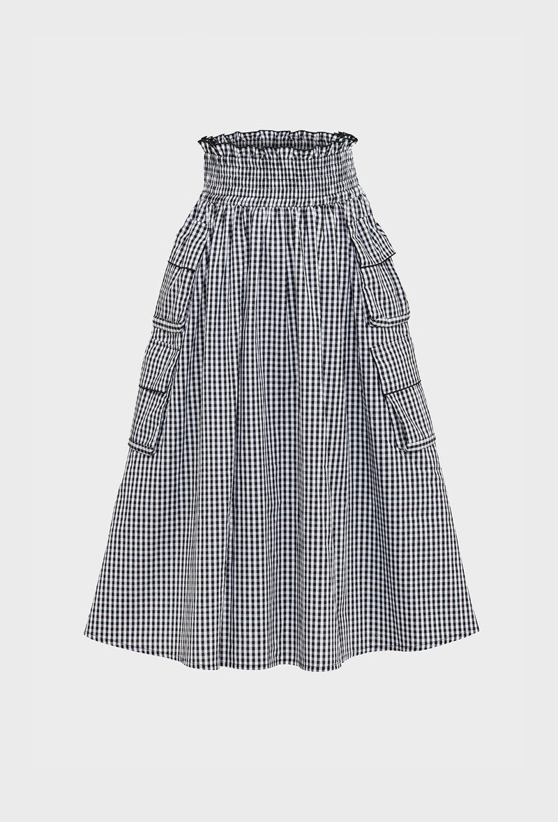 Winifred Skirt - Black Gingham 1