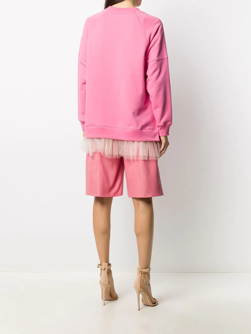 tulle back sweatshirt - 4