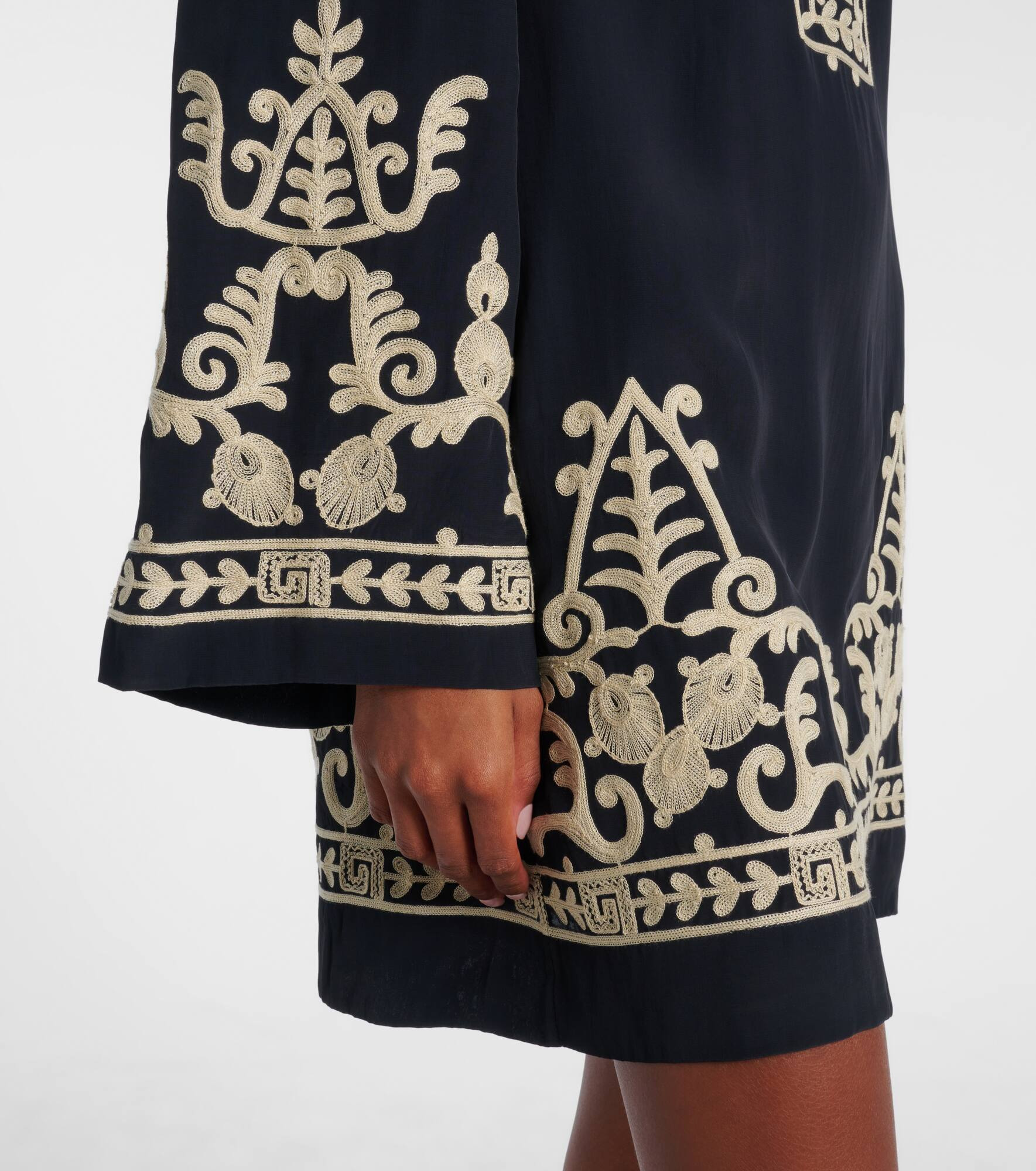 Fadeli embroidered crêpe tunic - 5