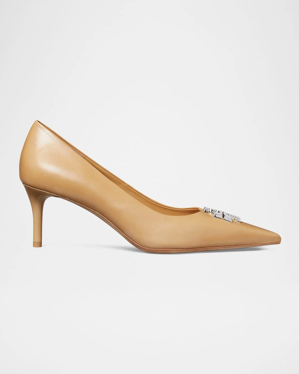 65mm Eleanor Leather Medallion Pumps - 1