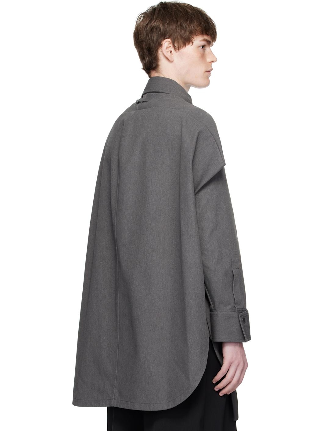 Gray Canvas Shirt - 3