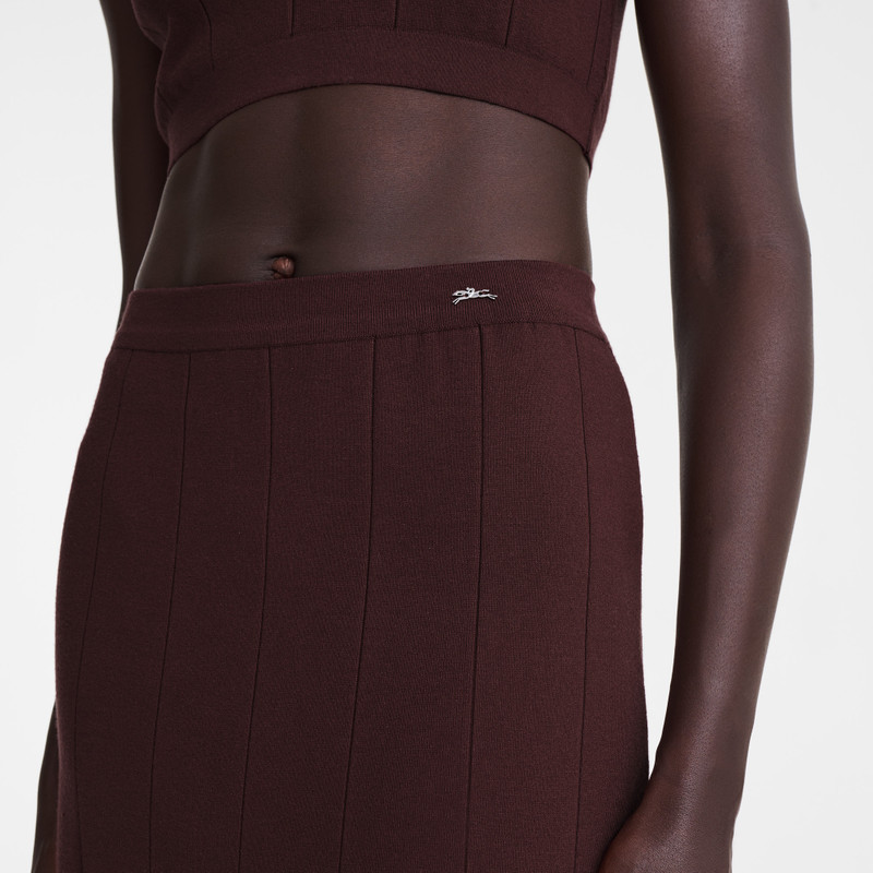 Midi skirt Burgundy - Knit 5